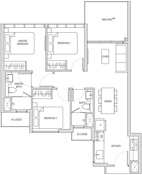 Affinity at Serangoon Singapore Condominium Floor Plan