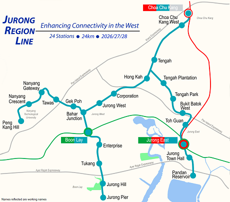 JURONG REGION LINE to Pandan Reservoir Near Twin VEW Condo